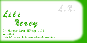 lili nerey business card